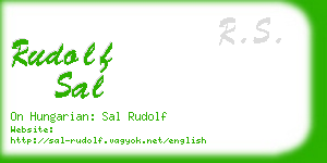 rudolf sal business card